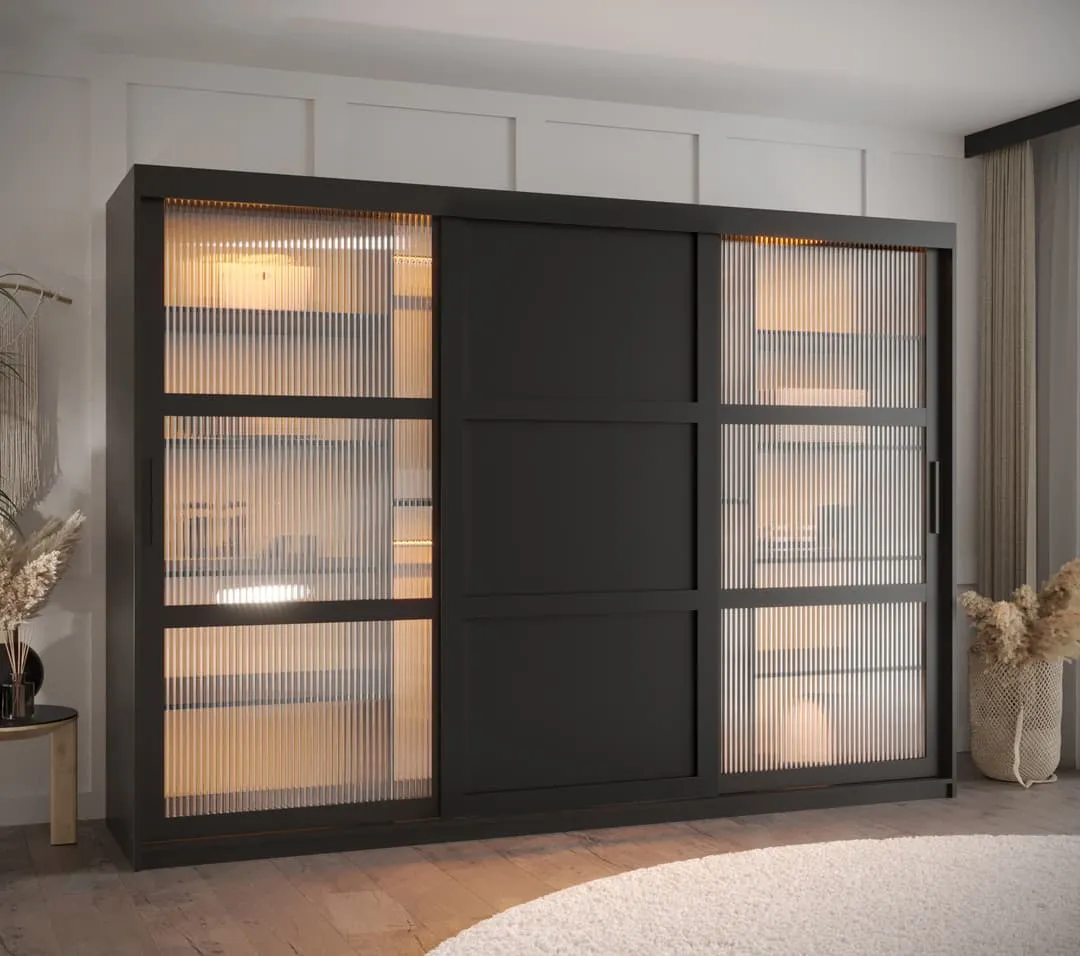 Flutes III Sliding Door Wardrobe 250cm