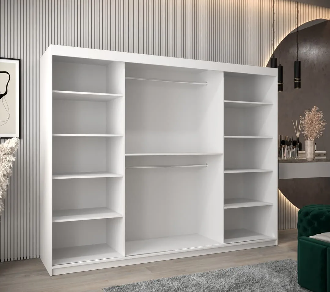 Flutes III Sliding Door Wardrobe 250cm