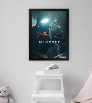 GADGETS WRAP Printed Photo Frame Matte Painting for Home Office Studio Living Room Decoration (11x17inch Black Framed) - Mindset