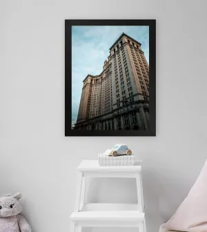 GADGETS WRAP Printed Photo Frame Matte Painting for Home Office Studio Living Room Decoration (11x17inch Black Framed) - New York City Verenigde Staten Low Angle Shot Of A Concrete Building