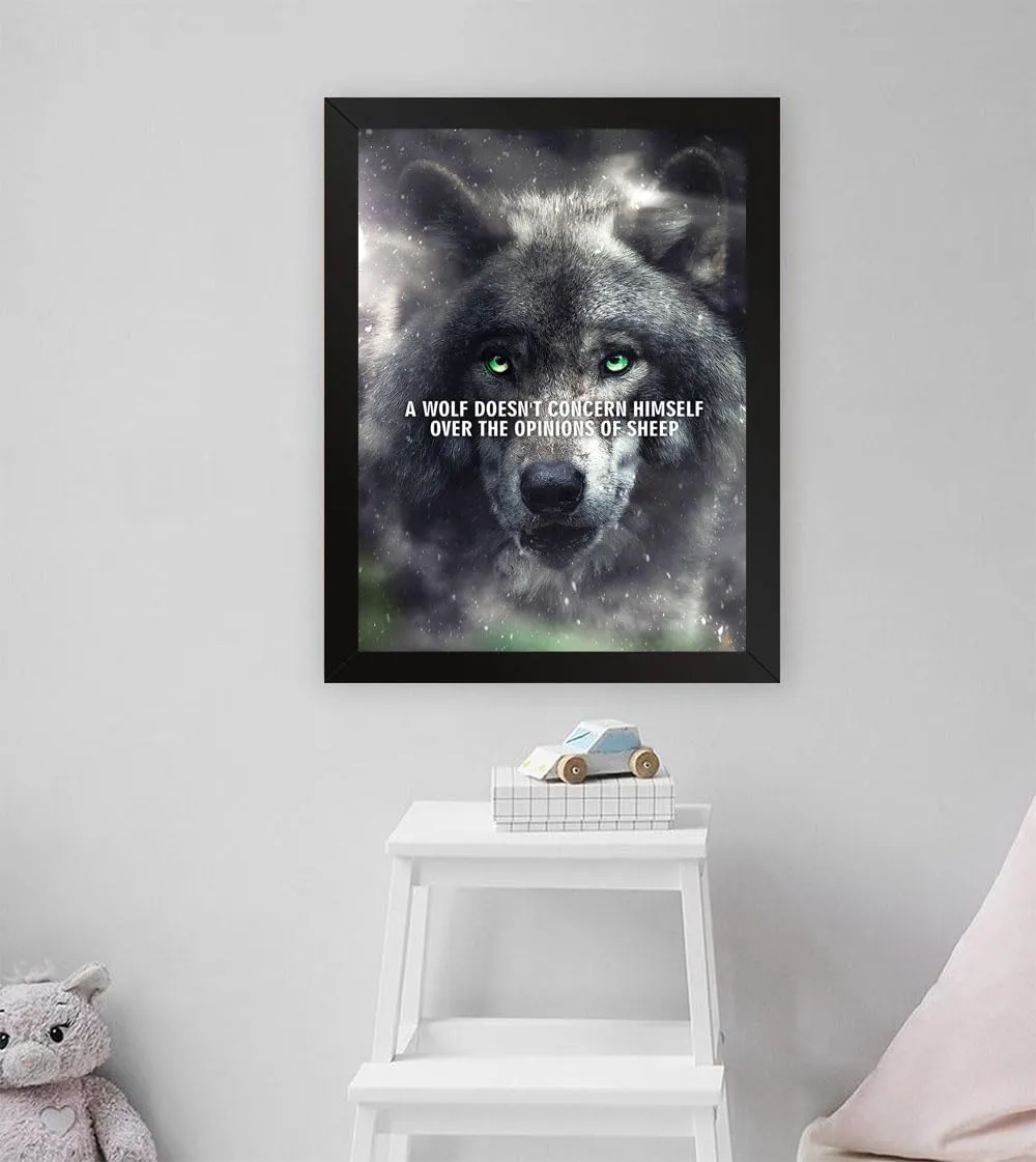 GADGETS WRAP Printed Photo Frame Matte Painting for Home Office Studio Living Room Decoration (11x17inch Black Framed) - Opiniion Of Sheep