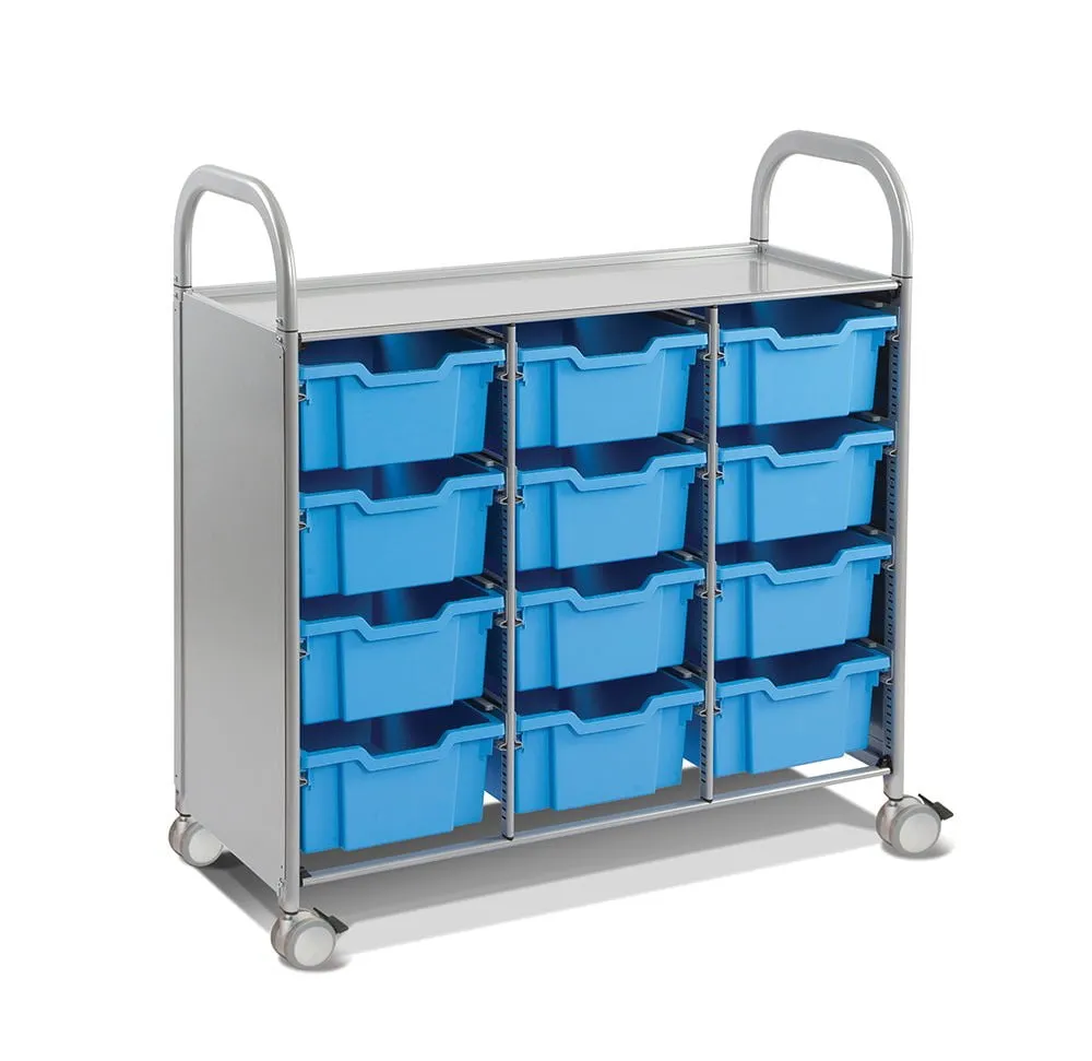 Gratnells Callero Plus Treble Cart - 12 Deep Trays