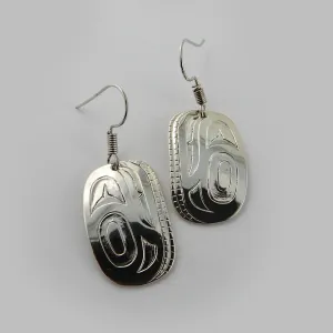 Haida Abstract Silver Earrings