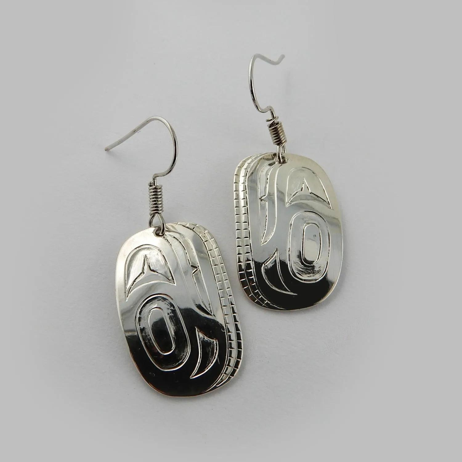 Haida Abstract Silver Earrings