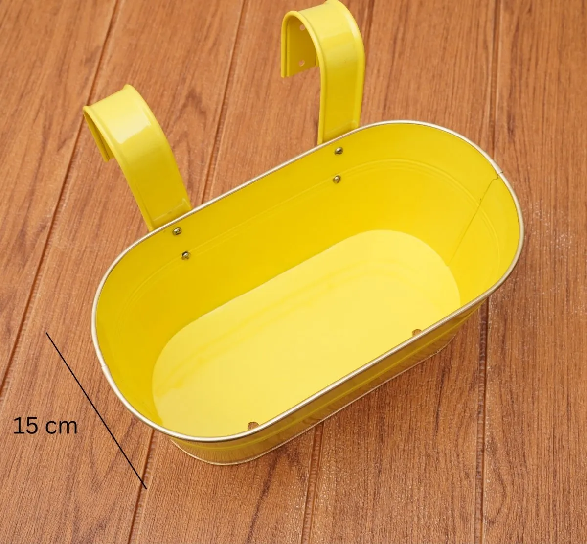 Hanging Pots For Plants Balcony Railing (Yellow - Pack6)