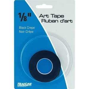 Headline Graphic Art Tape 1/8" Black Crepe
