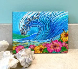 Hibiscus Wave Ceramic Tile