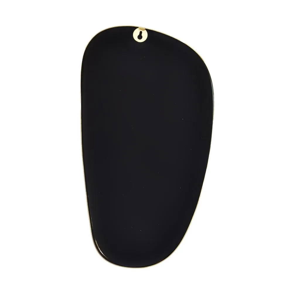 @home by Nilkamal Pebble Shaped Decorative Wall Mirror |Use as a Stunning Décor Piece, Functioning Mirror, Living Room, Bedroom, Bathroom, Vanity|25.5 x 2.7 x 45.3 cm | Gold
