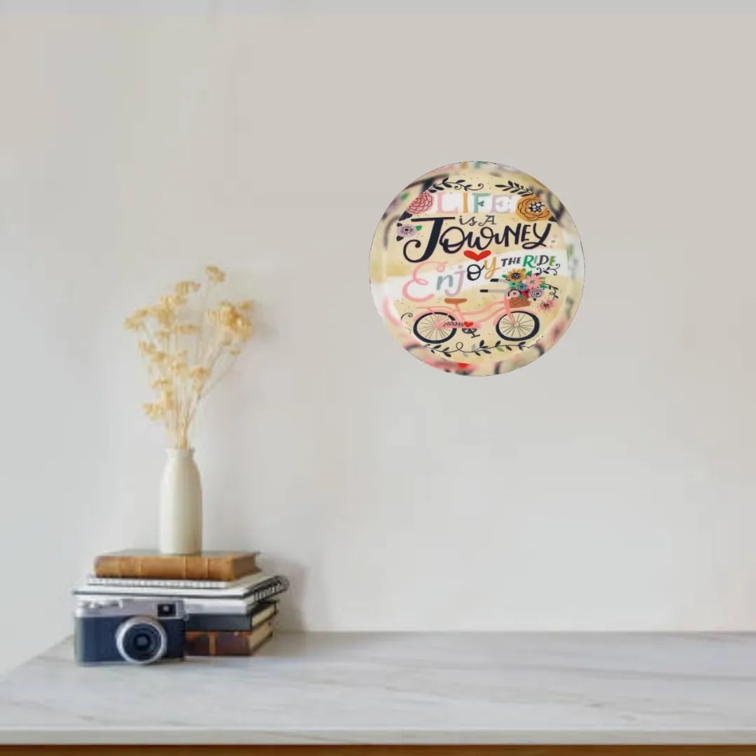 Homspurts Wall Hanging Painting Intricate Designs Arts Metal Wall Plates Showpiece for Home Wall Decorations, Living Room, Bedroom, Office, Cafe, Restaurant | 10 inches