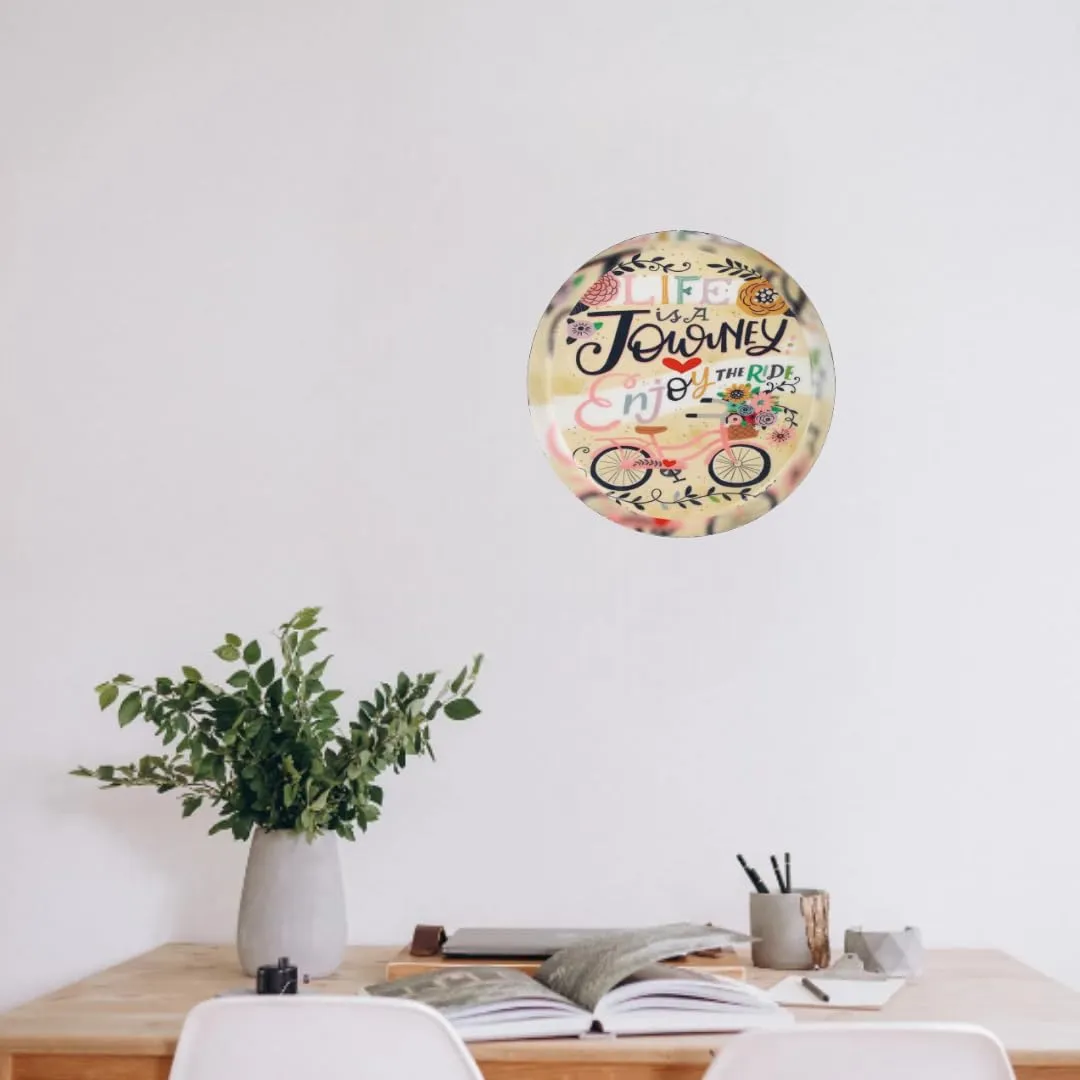 Homspurts Wall Hanging Painting Intricate Designs Arts Metal Wall Plates Showpiece for Home Wall Decorations, Living Room, Bedroom, Office, Cafe, Restaurant | 10 inches