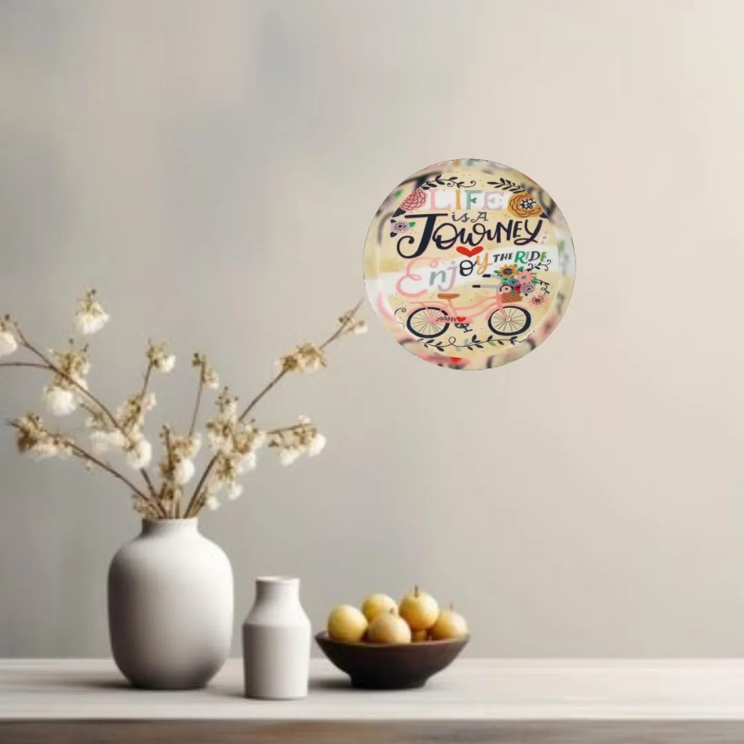Homspurts Wall Hanging Painting Intricate Designs Arts Metal Wall Plates Showpiece for Home Wall Decorations, Living Room, Bedroom, Office, Cafe, Restaurant | 10 inches