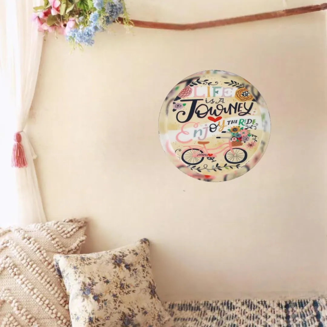 Homspurts Wall Hanging Painting Intricate Designs Arts Metal Wall Plates Showpiece for Home Wall Decorations, Living Room, Bedroom, Office, Cafe, Restaurant | 10 inches