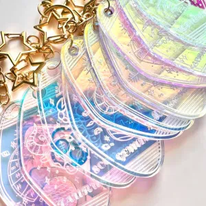 Iridescent Zodiac Keychains - Retro Motel Style - Astrology