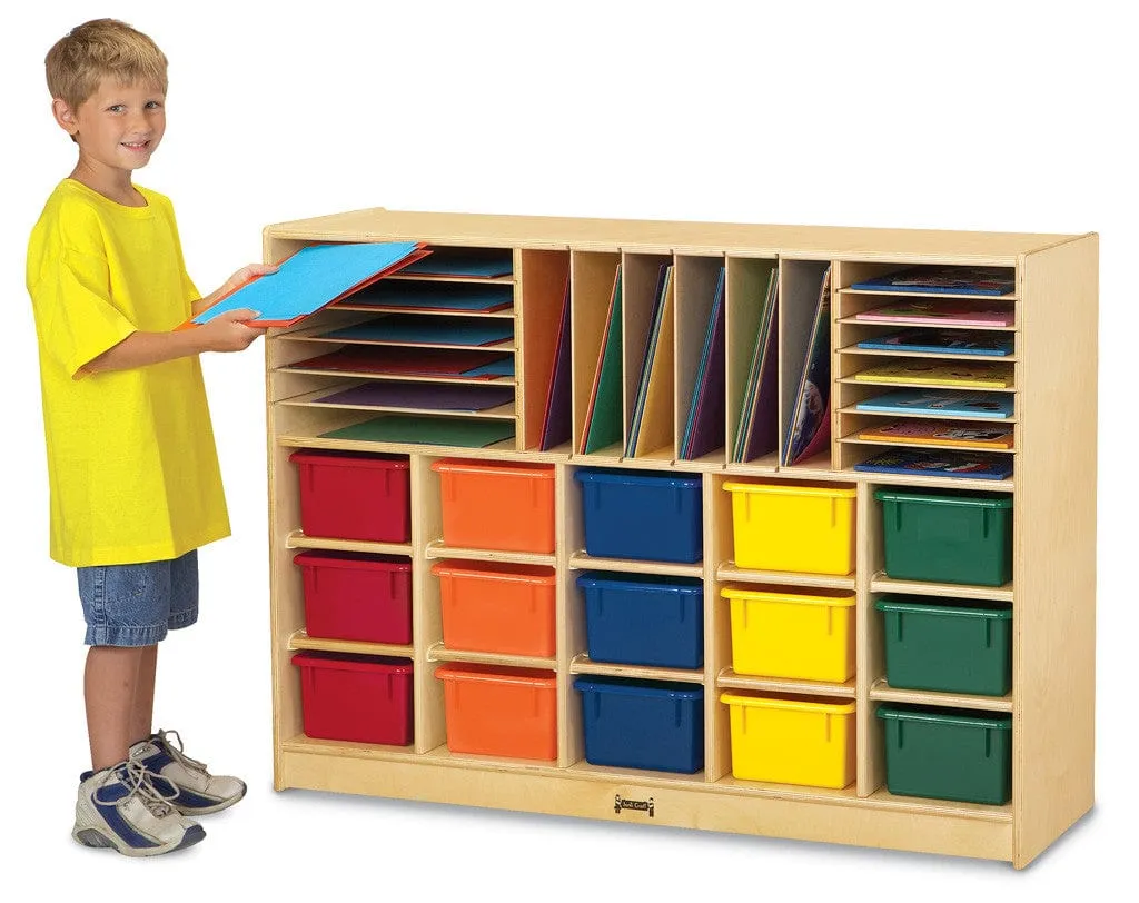 Jonti-Craft® Sectional Cubbie-Tray Mobile Storage - with Clear, Colored or No Trays