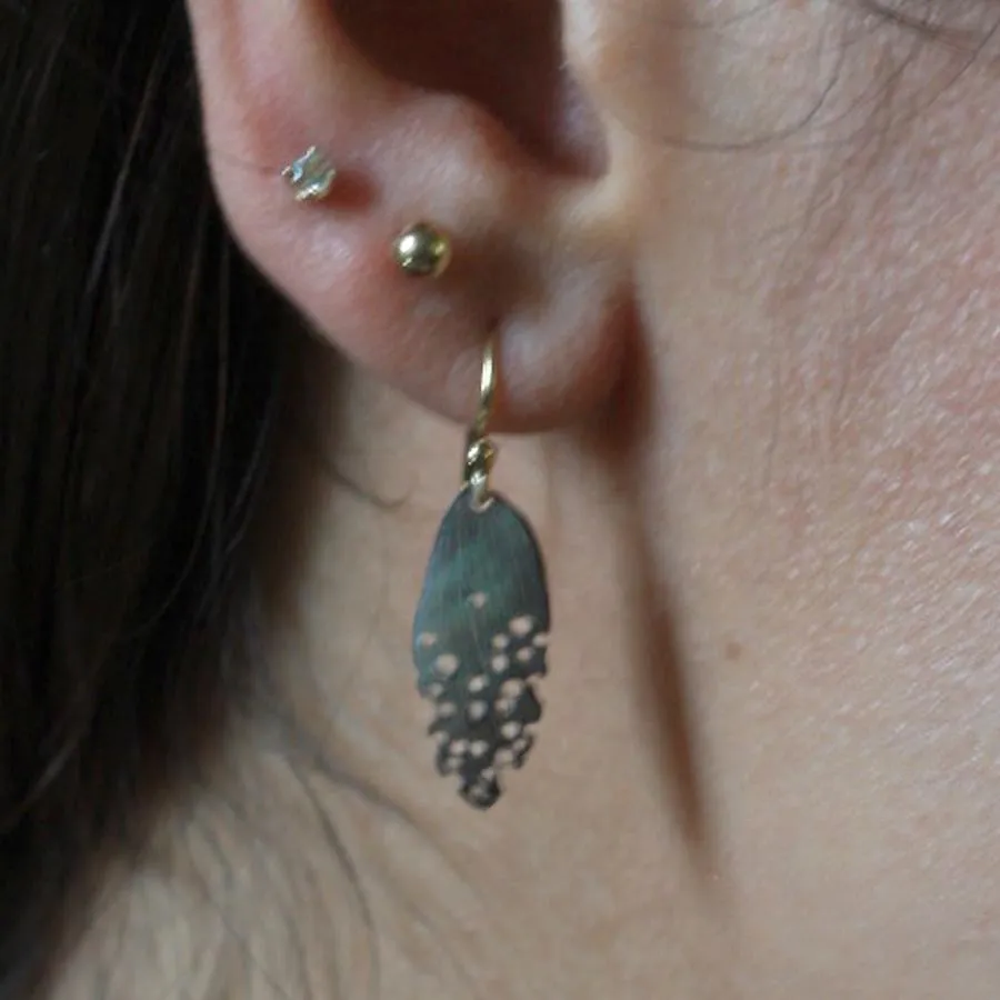 Julie Cohn Abalone Petite Leaf Earrings