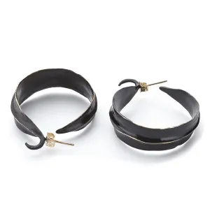 Julie Cohn Black Leaf Hoops