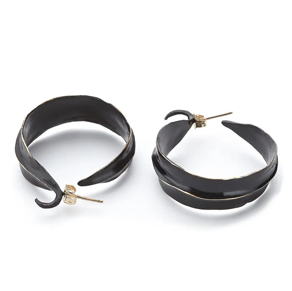 Julie Cohn Black Leaf Hoops