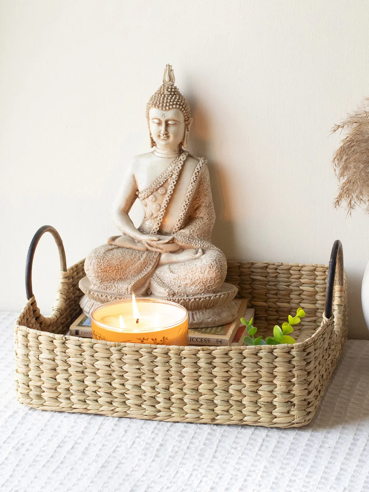Kauna Organizer Tray With Cane Handle