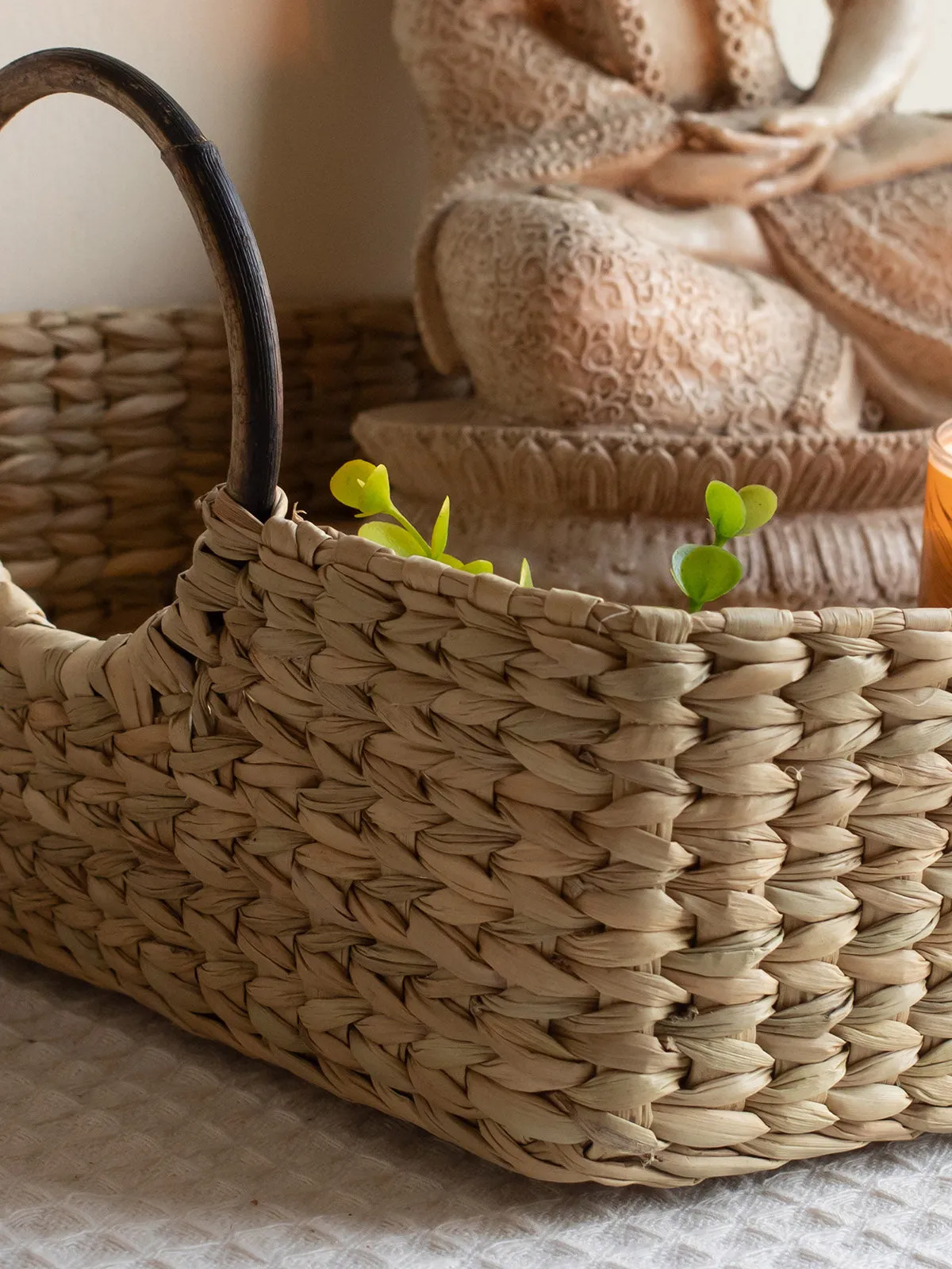 Kauna Organizer Tray With Cane Handle