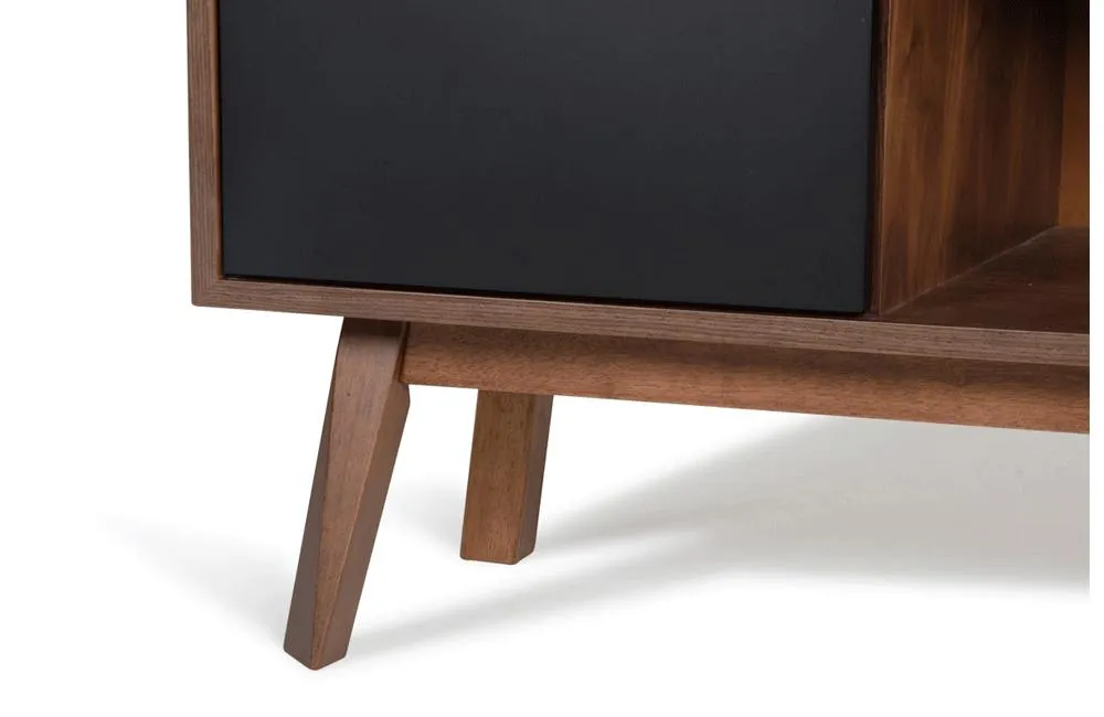 Laken Modern Walnut & Black Buffet