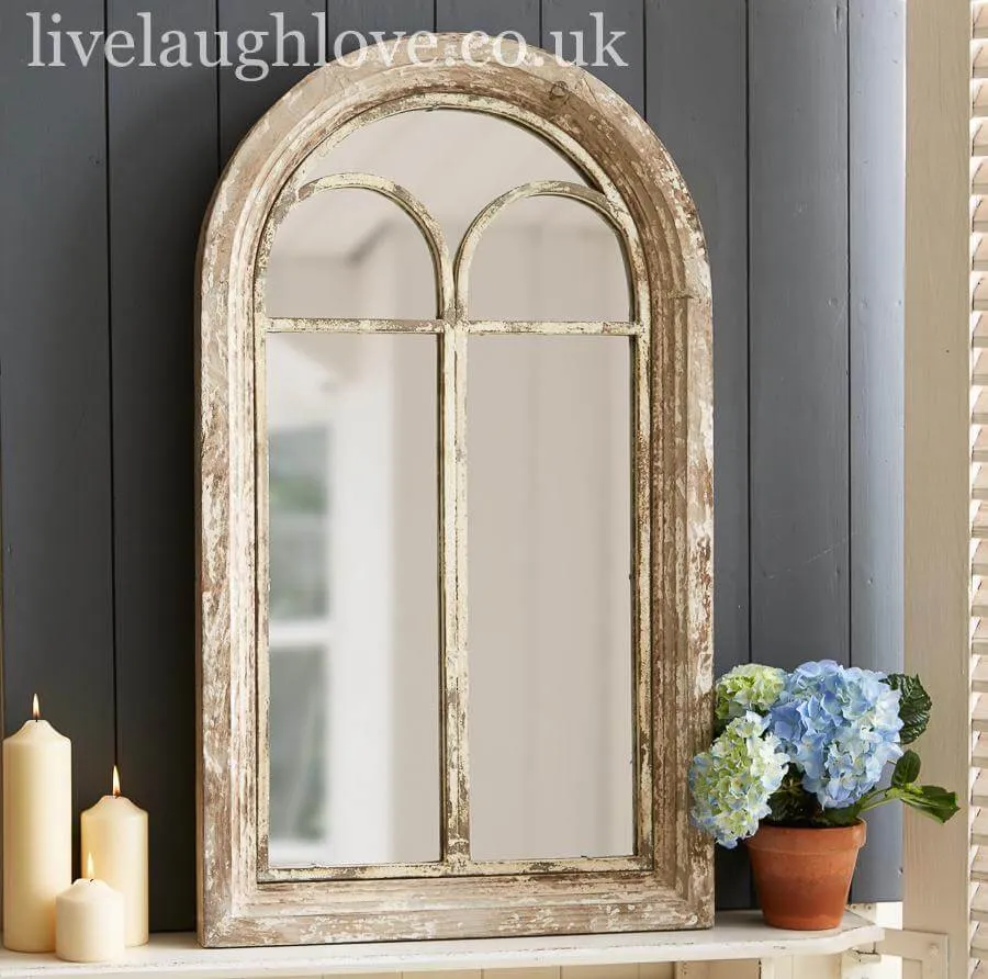Large Rustic Arch Mirror