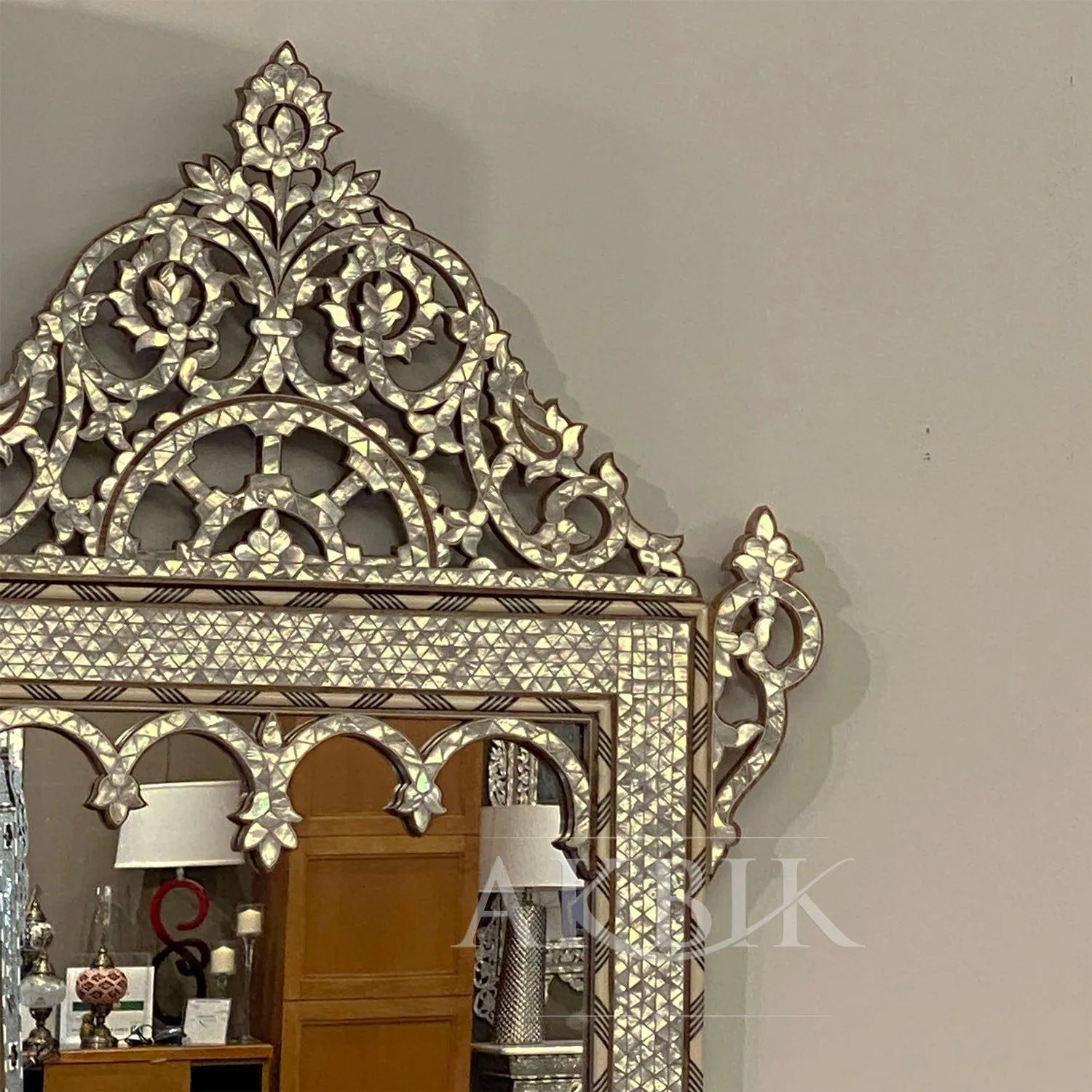 Luminescent Beauty: Lucidia Mother of Pearl Mirror