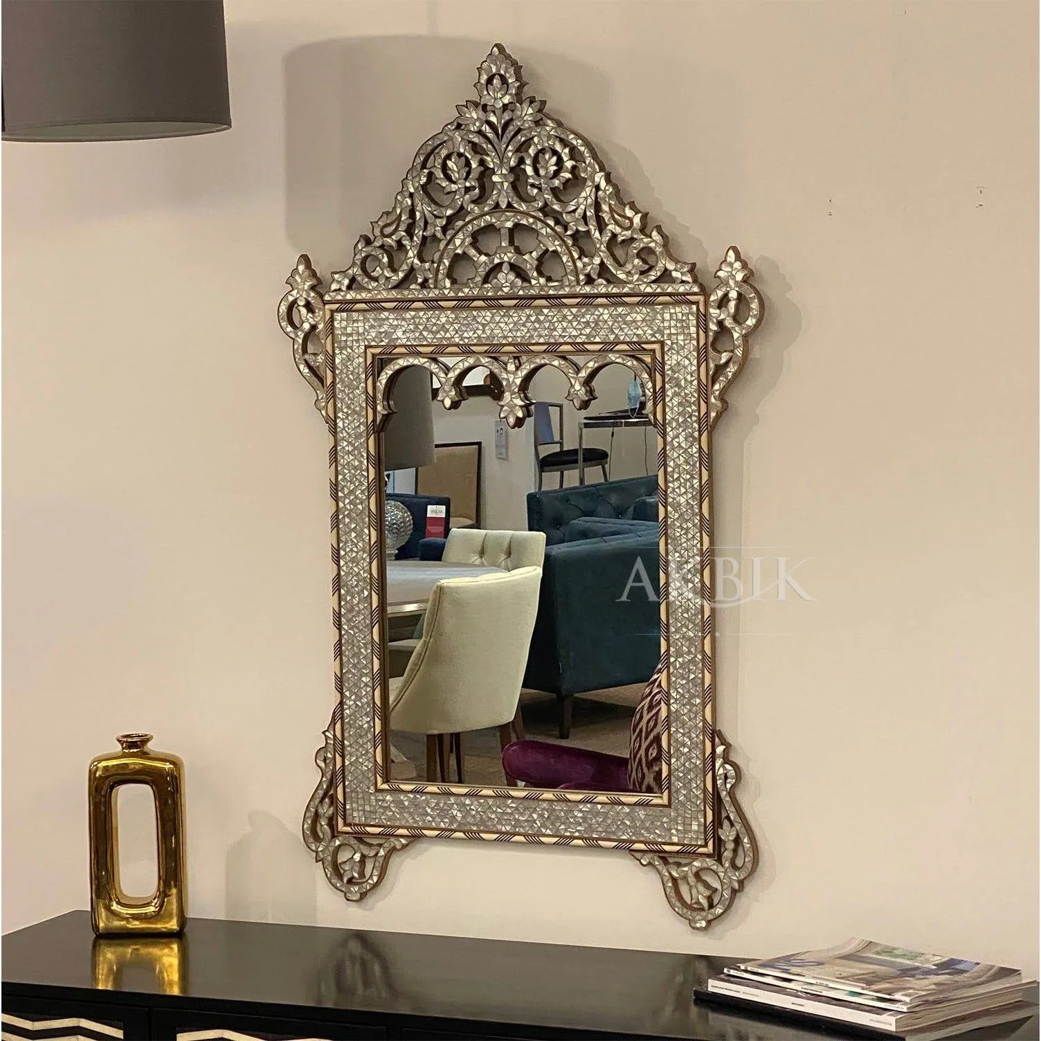 Luminescent Beauty: Lucidia Mother of Pearl Mirror
