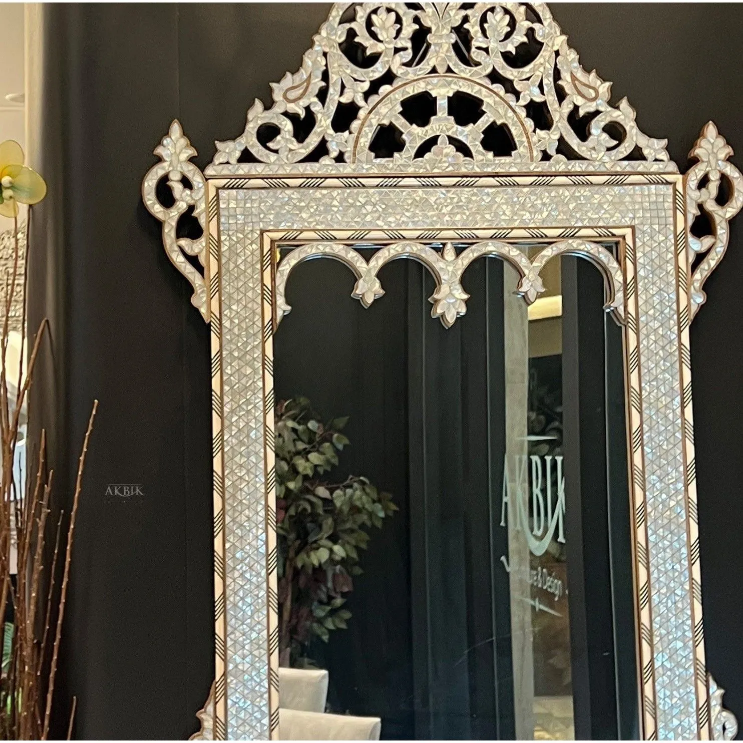 Luminescent Beauty: Lucidia Mother of Pearl Mirror