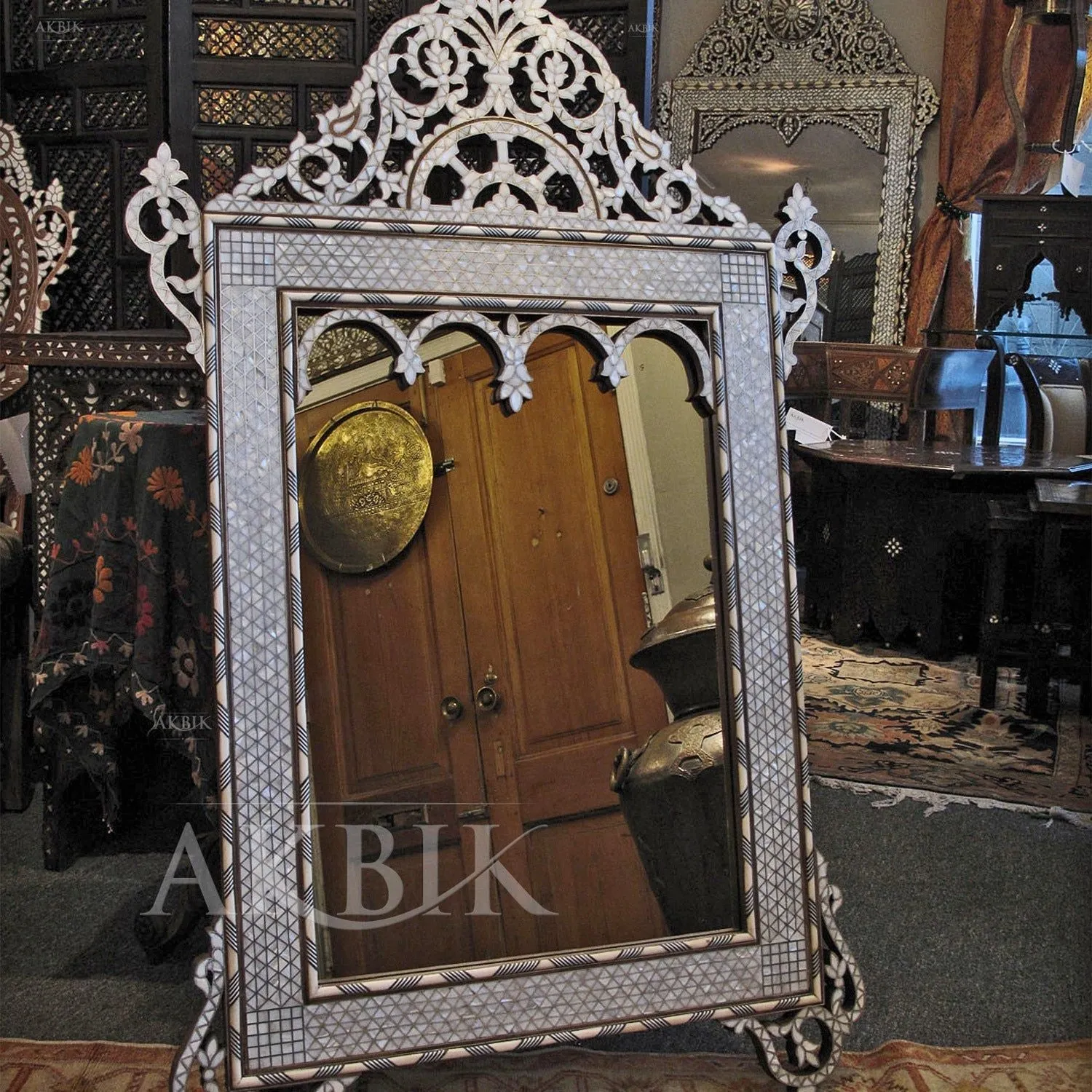 Luminescent Beauty: Lucidia Mother of Pearl Mirror