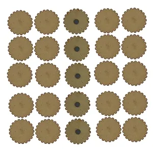Maitri™ Set of 40(2.5 Inch) Flower Shape Plain MDF Shaped Magnets with Magnets Already Fixed to It | It is Suitable for All Type of Craft and Painting Activities