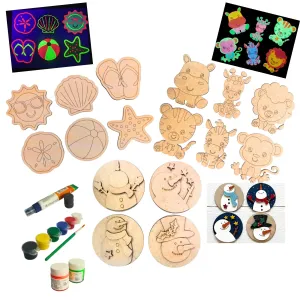 Make-Believe Art & Craft - DIY Fridge Magnets (Animal, Beach & Snowman)