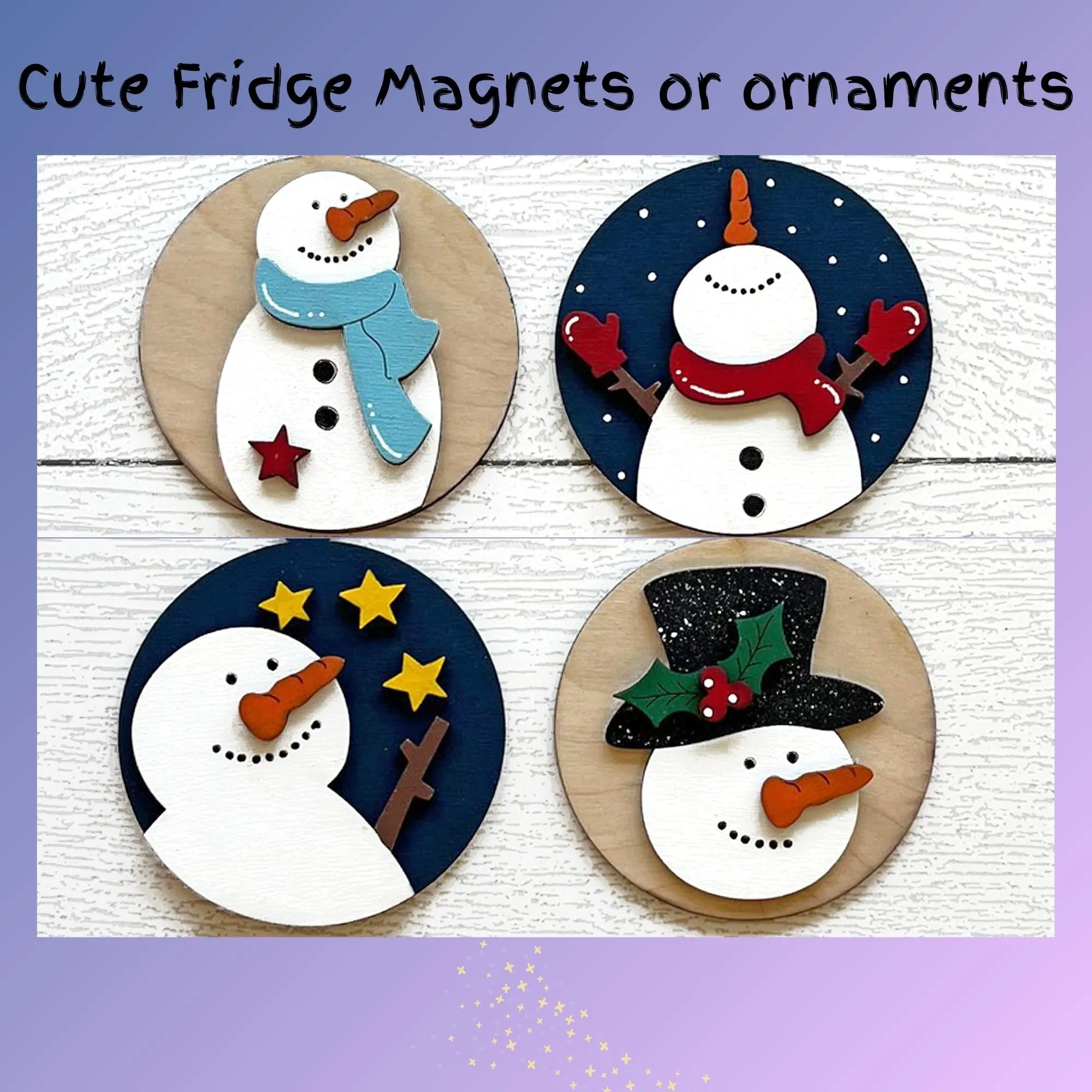 Make-Believe Art & Craft - DIY Fridge Magnets (Animal, Beach & Snowman)