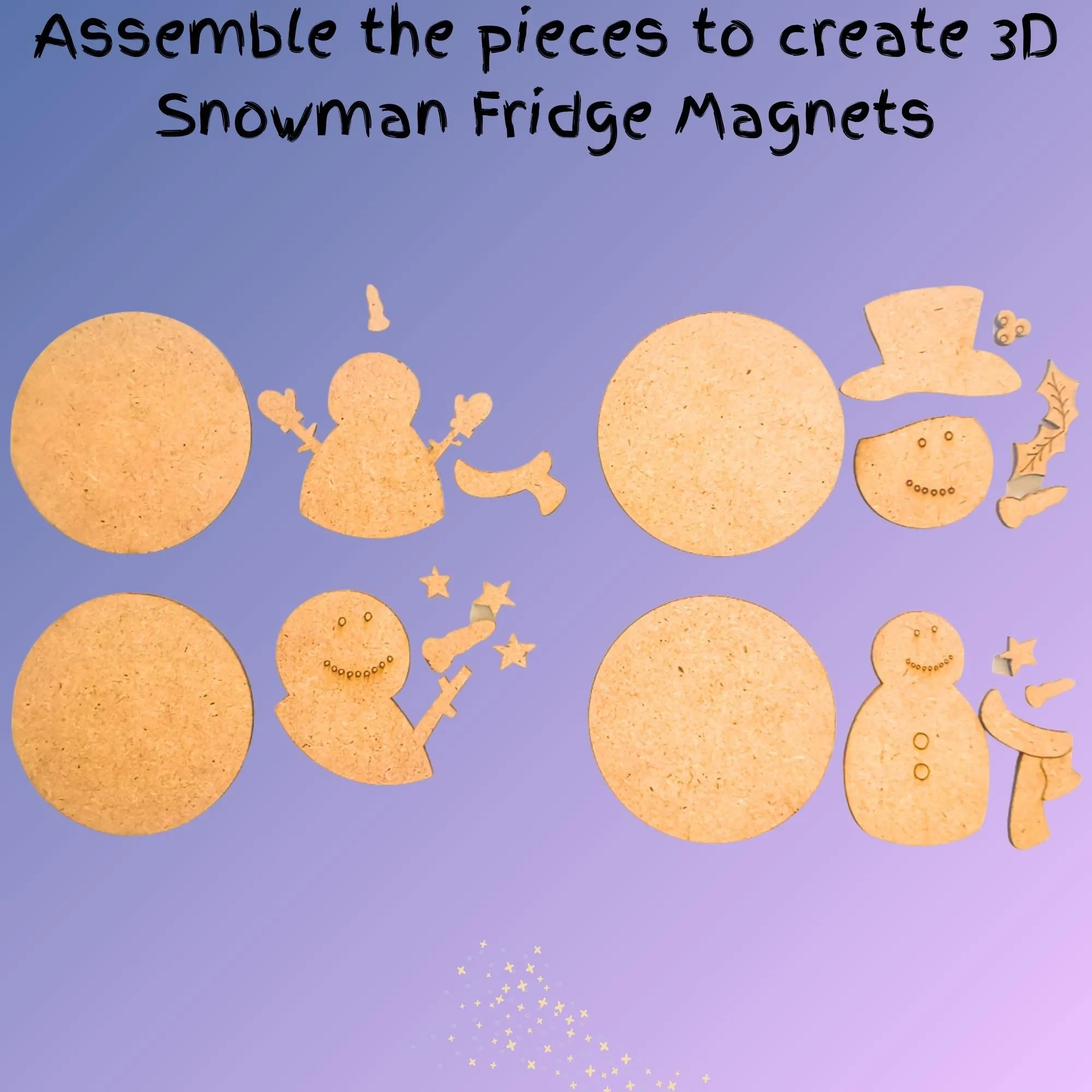 Make-Believe Art & Craft - DIY Fridge Magnets (Animal, Beach & Snowman)