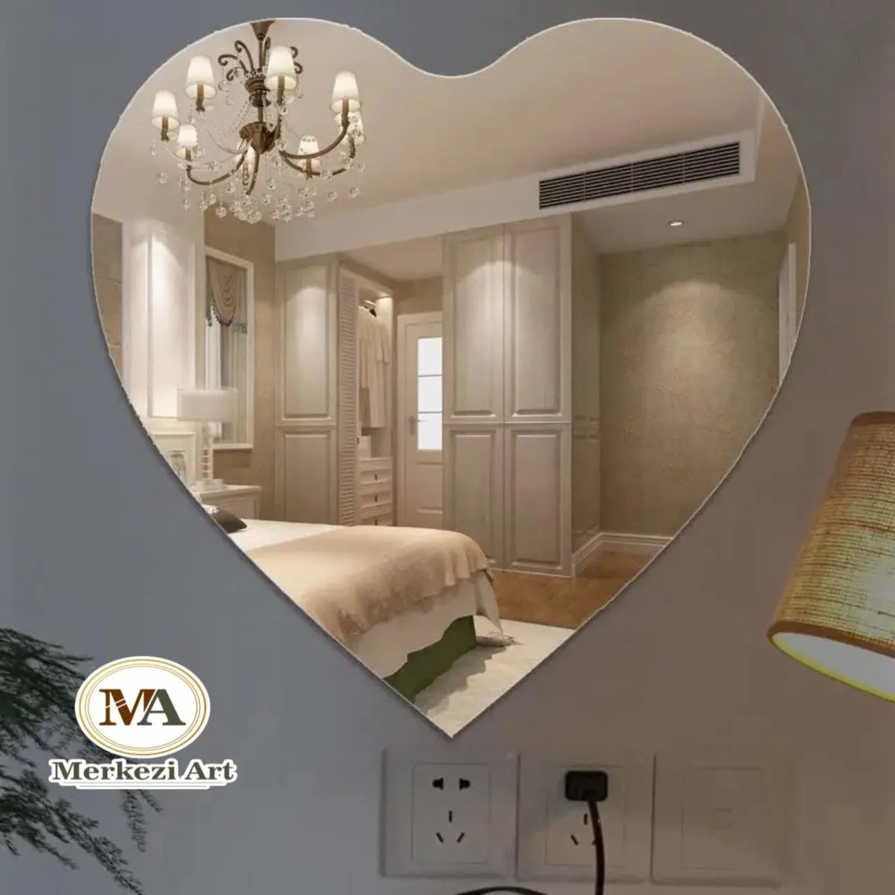 MERKEZI ART ME05 Wall Mirror for Bathroom, Living Room, Bedroom, Makeup Room (24 x 24 Inch, Simple Mirror)