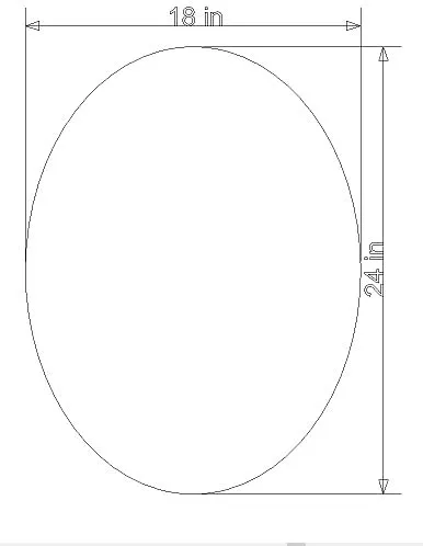 MERKEZI ART Oval Shape Inbuild Led Lights Decorative Wall Mirror for Bathroom, Living Room, Bedroom, Vanity Mirrors, Makeup 24 x 18 Inch (MB01)