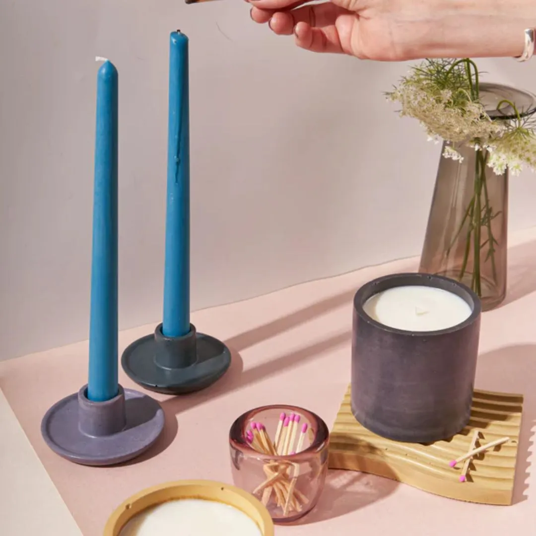 Mesa Taper Holder (Slate Blue)