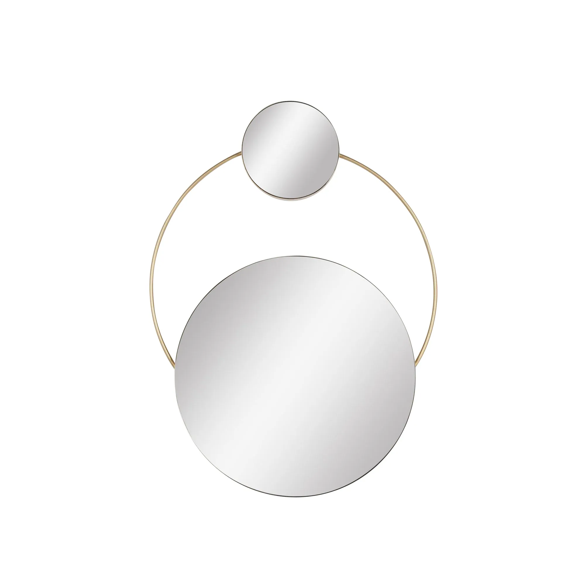 Metal 33"H Wall Mirror, Gold,Wb