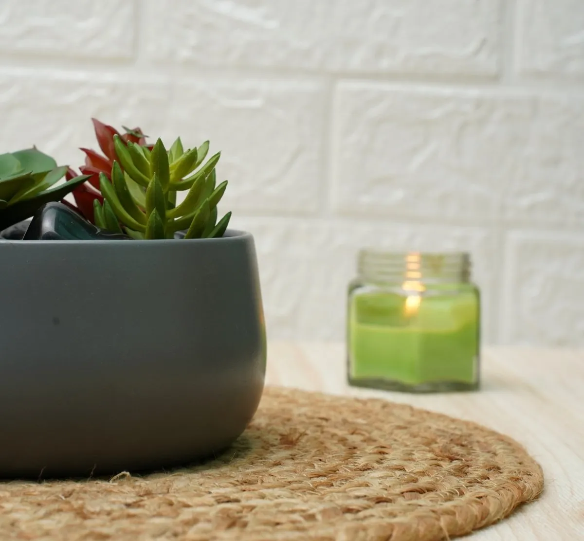 Metal Planters For Living Room (Grey, Pack of 2)