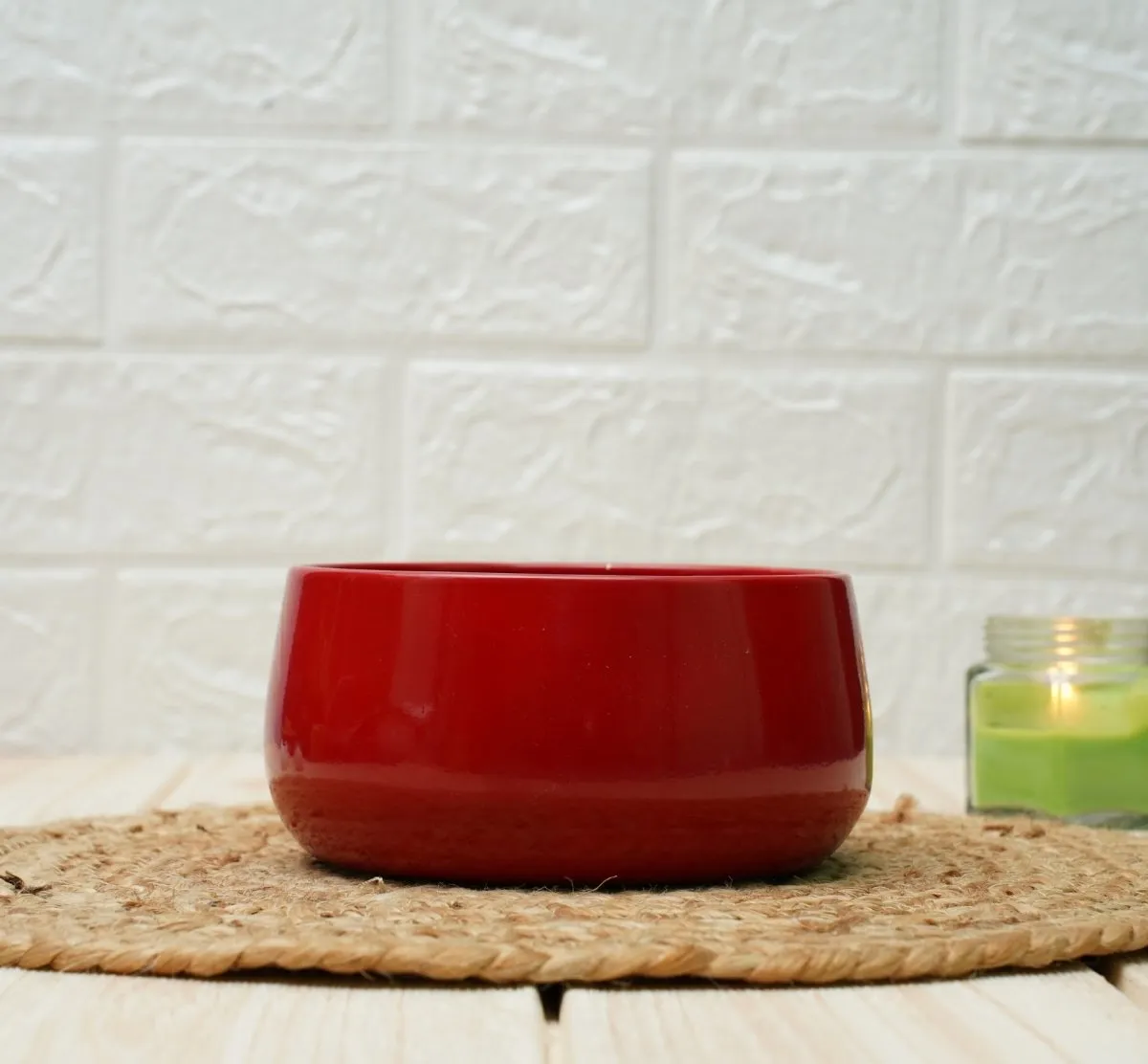 Metal Planters For Living Room (Red, Pack of 2)
