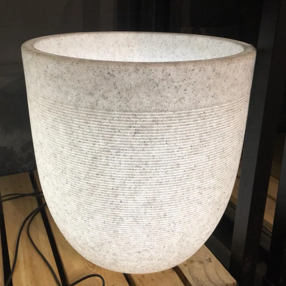 Milano Short Planter With/Without Illumination For Indoor Or Outdoor By Harshdeep - 1 Pc