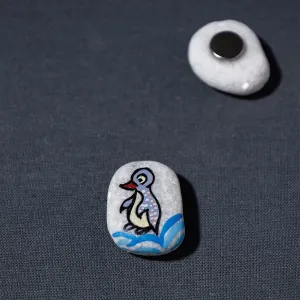 Miniature Handpainted Deer Pebble Magnet