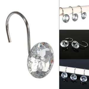 Moksha Rhinestone Shower Curtain Hooks
