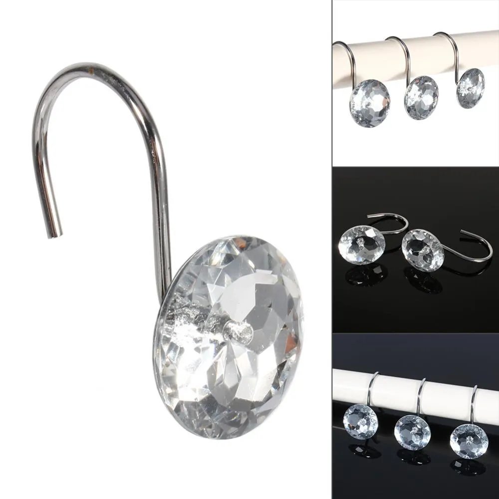 Moksha Rhinestone Shower Curtain Hooks