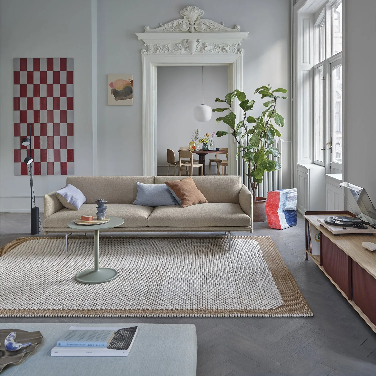 muuto | enfold sideboard low long | anthracite black   oiled oak