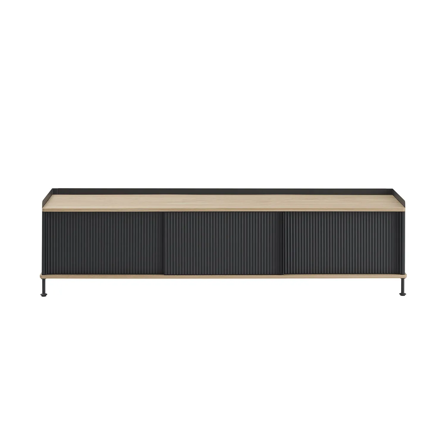 muuto | enfold sideboard low long | anthracite black   oiled oak