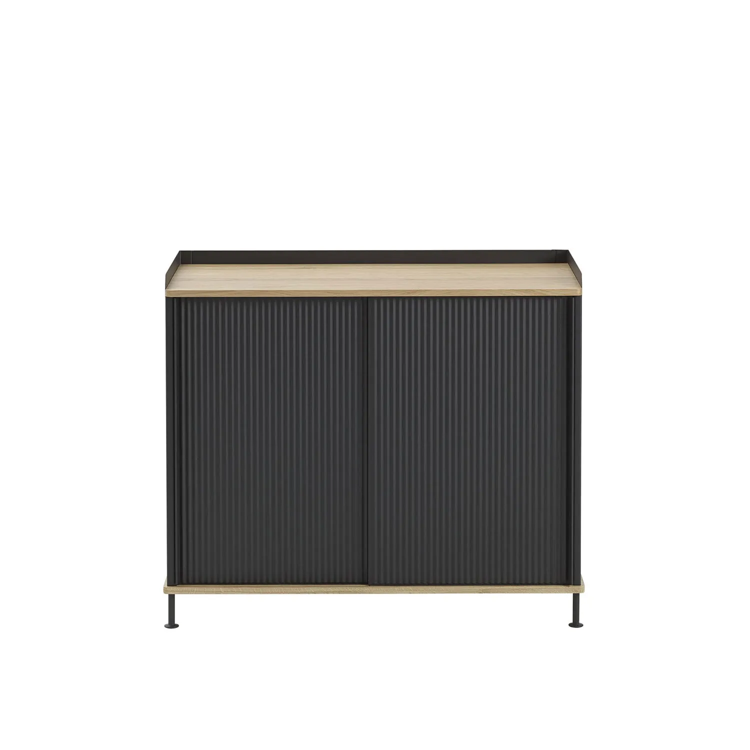muuto | enfold sideboard tall | anthracite black   lacquered oak