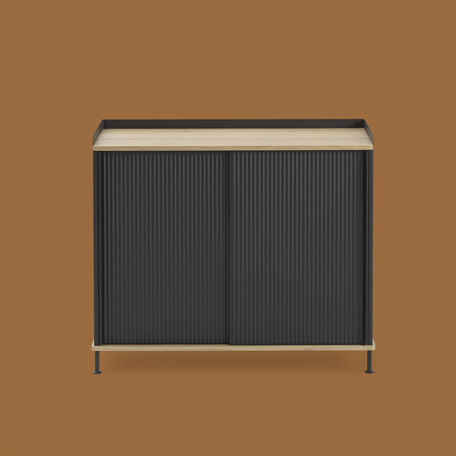 muuto | enfold sideboard tall | anthracite black   lacquered oak