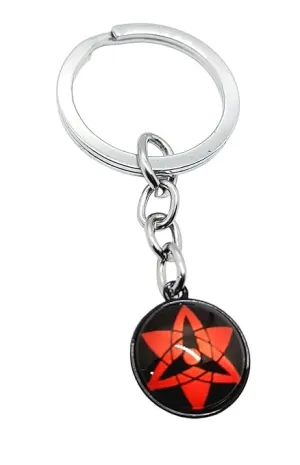Naruto Anime | Sharingan Crystal 3D Model C | Metal Keychain
