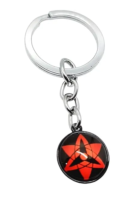 Naruto Anime | Sharingan Crystal 3D Model C | Metal Keychain