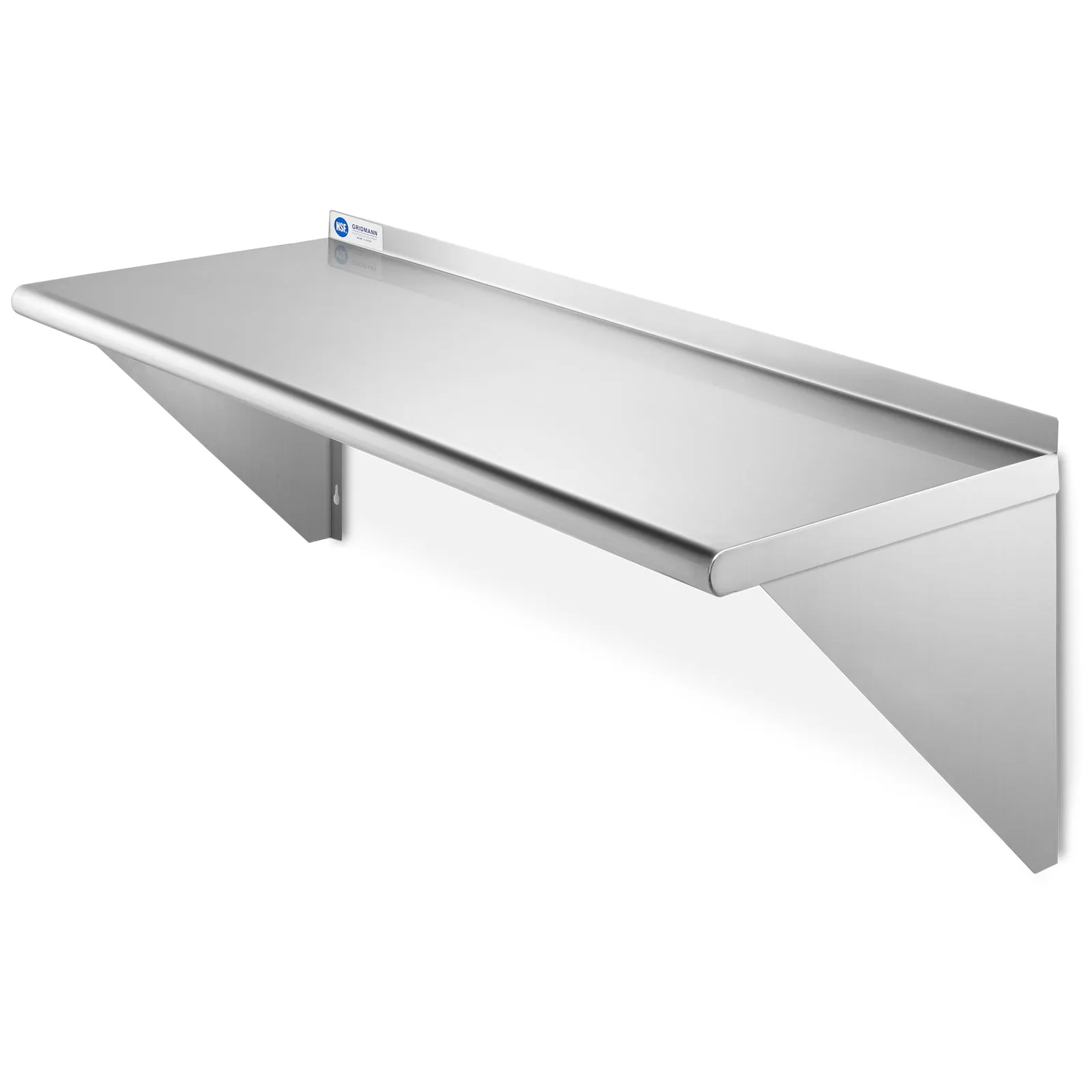 NSF Stainless Steel Wall-Mount Shelf 16 Gauge